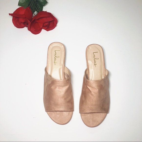 Lulu’s slide on nude mule sandals - Picture 3 of 7
